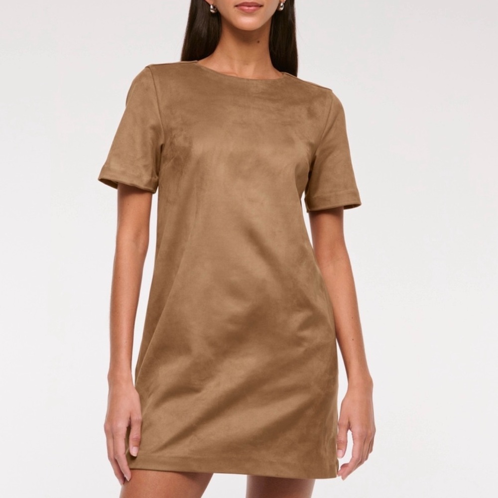 NWT Vegan Suede Mini T-shirt Dress